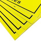 Dikkat Statik Kontrol Alanı ESD Burcu Boyutu 20x30cm EPA İçin Sarı Dikdörtgen