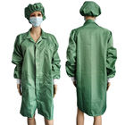 Yeşil Renk Atölyesi Temiz Oda için ESD Anti-Stik Smak Giyin