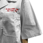 Toz geçirmez ESD Çalışma Giysileri Spandex Manşet Polyester Lint Free Laboratuvar Smock Cleanroom için