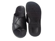 Çapraz Tip ESD Güvenlik Ayakkabıları Antistatik PU Terlik Kalın Taban Siyah Çevre Dostu