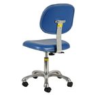 Endüstriyel Rahat ESD Güvenli Sandalyeler PU Deri Renk Siyah Veya Mavi Kol Dayanağı İsteğe Bağlı