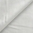 Beyaz Pamuk Polyester Karbon 4mm Izgara Anti Statik Tessuto Panno