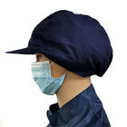 Temiz Oda Elektronik Çalışma Mavi TC Polyester Pamuklu Şapka ESD Antistatik Şapka