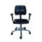 Statik Dağıtıcı ESD Güvenli Sandalyeler PU Çalışma Taburesi Ayak Halkası ve Kol Dayanağı Siyah Renk