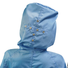 Temiz Oda Endüstrisi için Mavi Yıkanabilir Tozsuz ESD Giysi Anti Statik