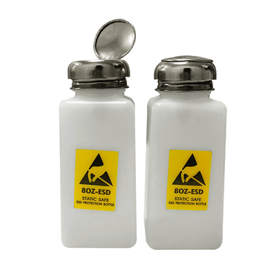 Antistatik ESD Beyaz Şişe 200ml Kimyasal Alkol Çözücü Dispenseri Plastik