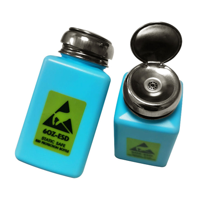 Antistatik Plastik Alkol Çözücü ESD Dispenser Şişe 6OZ Mavi