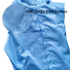 Sıvı İtici Statik Kontrol Temiz Oda 5mm Karbon Şeritli ESD Polyester Kumaş