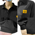 ESD Sembollü ESD Uzun Kollu POLO Tişört, Giysi Standardı EN 61340-5-1'i Karşılıyor