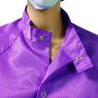 EPA İş Elbisesi ESD Güvenli Çıtçıtlı Laboratuvar Önlüğü Mor