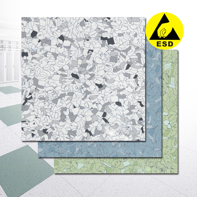 Temiz Oda Kaplaması ESD Antistatik PVC Vinil Yer Karosu 600 * 600mm * 2mm