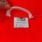 Temiz oda Kırmızı 5 mm ızgara ESD Antistatik Güvenlik Paltosu 98% Poliester 2% Karbon Fiber
