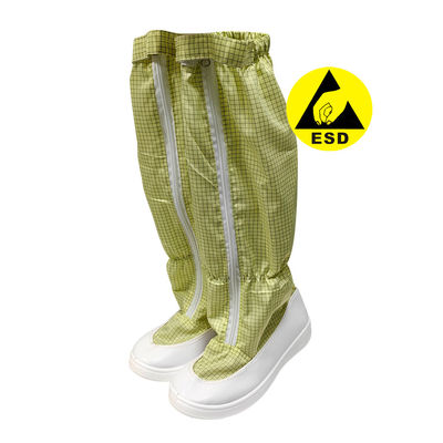 Tozsuz Unisex Dayanıklı Anti-Statik Çalışma Ayakkabısı Kapağı ESD Temiz Oda PU Çizmeler