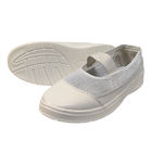 Emniyet Elastik Açık Sırt Tipi ESD Endüstriyel Çalışma Giysileri için Antistatik Temizlik Ağı Çizgi Ayakkabıları