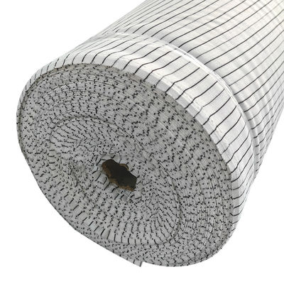 Beyaz 6MM Şerit 240gm Poliester Dokuma ESD Antistik Kabuk Kumaşı