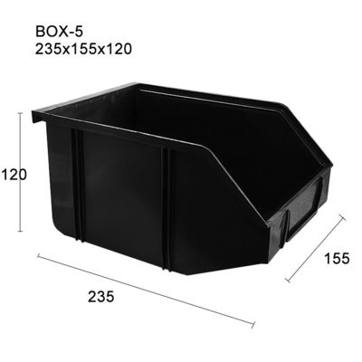 235*155*120mm PP Plastik Birçok Tasarım Dayanıklı Lint Free ESD Antistatik Nakliye Kutusu
