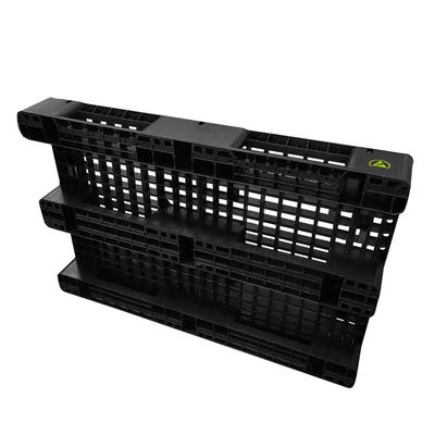 Endüstri için 1200*800*140mm ESD Yükleme Siyah Plastik Elektronik Palet