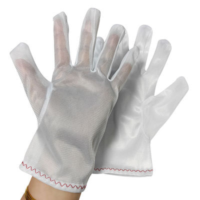 Temiz oda Polyester Çalışma Eldivenleri Beyaz Tozsuz Eldivenler 100% Polyester Eldiven