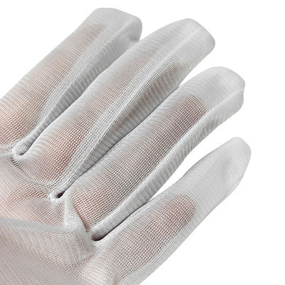 Temiz oda Polyester Çalışma Eldivenleri Beyaz Tozsuz Eldivenler 100% Polyester Eldiven