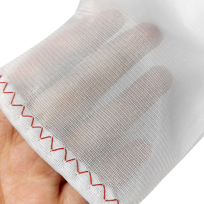 Temiz oda Polyester Çalışma Eldivenleri Beyaz Tozsuz Eldivenler 100% Polyester Eldiven
