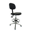 PU Antistatik ESD Güvenli Sandalyeler Renk Siyah ve Mavi Sırt Eğim Kol Dayama İsteğe Bağlı