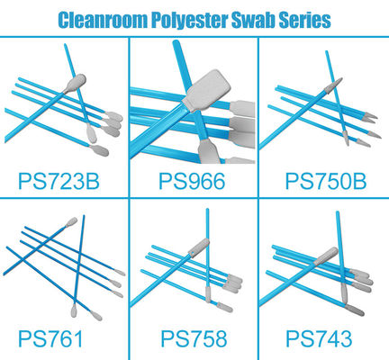 PS758 Endüstriyel Toz Kaldırıcı Baskı Başı Düz Polyester Swab Temiz Oda Swabı