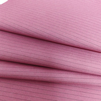 Pembe 5mm Şeritli ESD Kumaş 1/2 Laboratuvar Giysi için Antistatik TR İletici Kumaş