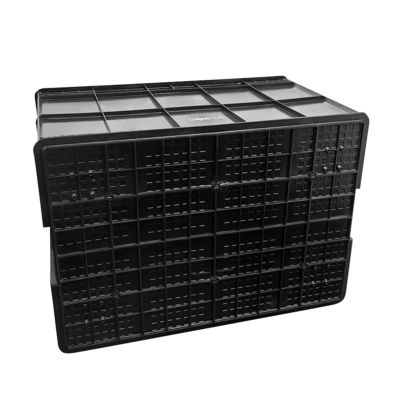 800*400*230mm İletici Dönüşüm Kutusu Plastik ESD Elektronik Parça Kutusu Siyah Anti-Statik Kutusu