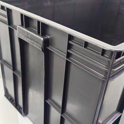 800*400*230mm İletici Dönüşüm Kutusu Plastik ESD Elektronik Parça Kutusu Siyah Anti-Statik Kutusu