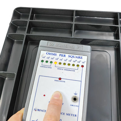 600*400*230mm Siyah ESD Antistatik Plastik Kutusu Elektronik Parça Kutusu Elektronik Sanayi için Anti-Statik Kutusu