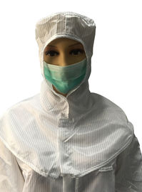 Polyester ESD Güvenli Giyim Tozsuz Şal Anti Statik Kapak Ön Velcro Kapatma