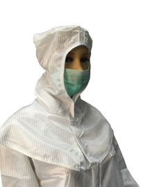 Polyester ESD Güvenli Giyim Tozsuz Şal Anti Statik Kapak Ön Velcro Kapatma