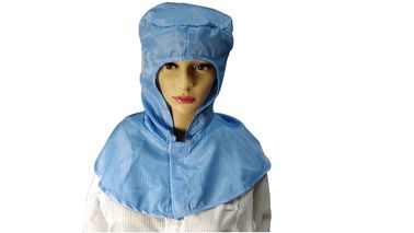 Polyester ESD Güvenli Giyim Tozsuz Şal Anti Statik Kapak Ön Velcro Kapatma