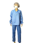 Temiz Oda ESD Güvenli Giyim Polyester Anti Statik Ceket ve Pantolon Sınıf 1000 - 10000
