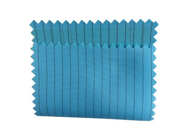 Tozsuz ESD Kumaş 5mm Şerit 100D X 100D Workwear ESD Kapağı İçin Dokuma Dimi