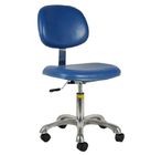 Endüstriyel Rahat ESD Güvenli Sandalyeler PU Deri Renk Siyah Veya Mavi Kol Dayanağı İsteğe Bağlı