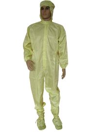 Kapüşonlu Fermuar Kapatma Polyester ESD Tulum %98 PET %2 İletken Elyaf