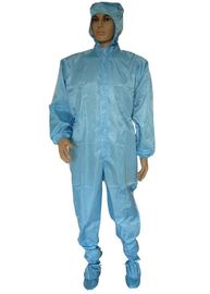 Kapüşonlu Fermuar Kapatma Polyester ESD Tulum %98 PET %2 İletken Elyaf