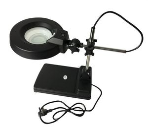 ESD Güvenli Floresan Aydınlatmalı Büyüteç Lambası Masaüstü Lens T9 22 Watt