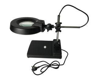 ESD Güvenli Floresan Aydınlatmalı Büyüteç Lambası Masaüstü Lens T9 22 Watt