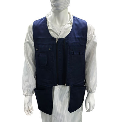Deniz Kuvvetleri Mavi Denim Kumaş Araç Yelek Anti-Statik Araç Kit Elektrikçi için İş Yelek