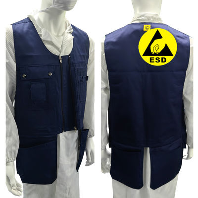 Deniz Kuvvetleri Mavi Denim Kumaş Araç Yelek Anti-Statik Araç Kit Elektrikçi için İş Yelek