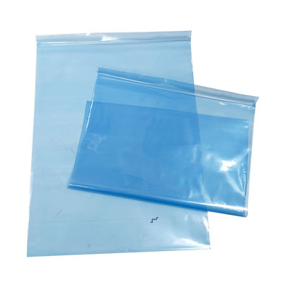 Mavi PE ESD Zip Lock Koruyucu Çanta Temiz Oda Paketleme Küçük ve Orta Boyutlu Elektronik Bileşenler