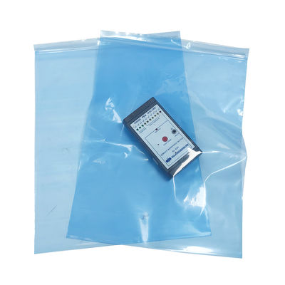 Mavi PE ESD Zip Lock Koruyucu Çanta Temiz Oda Paketleme Küçük ve Orta Boyutlu Elektronik Bileşenler