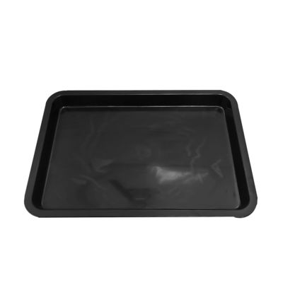 530x365x43mm ESD Antistatik Kare Tepsiler Siyah Plastik Dikdörtgen Sığ ESD Tepsisi ESD Elektronik Daire Döner