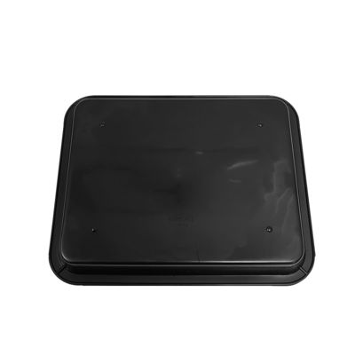 217x174x26mm Siyah ESD Antistatik Plastik Kare Tepsiler Elektronik Daire Döner