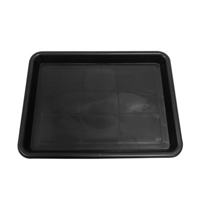 338x255x30mm Anti-Statik Kare Tepsisi Siyah Plastik Dörtgen Sığ Tepsisi ESD Elektronik Daire Dönüştürücü