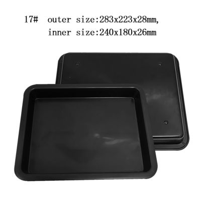 283x223x28mm Siyah Plastik Kare Tepsisi Antistik Tepsinin Parçaları Kutusu Devriye Kutusu Pp Kauçuk Tepsisi Sınıflandırma Malzeme Kutusu Kare Havza İletici Çerçeve