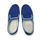 EPA Alanı İçin Koyu Mavi Kumaş ESD Güvenlik Ayakkabıları Deliksiz Anti Statik Ayakkabılar
