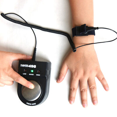 498 Anti-Statik Bilek Kemeri Testörü Yüksek hassasiyetli Elli Bilek Kemeri Testörü